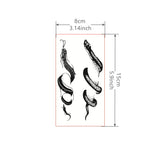 1 Sheet Snake Clavicle Tattoo Sticker Waterproof Lasting Temporary Tattoo