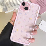 Luxury Flower Soft Clear Case for IPhone 16 15 14 13 12 Pro Max Shockproof Flower Transparent Case Fundas Coque
