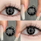 Cosplay Colored Contact Lenses, Myopia Anime, Cyber Gray Color Power Foggy White Halloween, 1Year 2Pcs New Make Up Fast