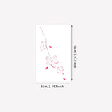Watercolor Cherry Blossom Petal Tattoo Sticker Gradient Effect Waterproof Sweatproof Non-reflective Temporary Tattoo