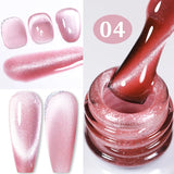 10ml Pink Gold Water Light Cat Magnetic Gel Polish HEMA TPO FREE Aurora Glitter Crystal Soak Off UV Varnish Manicure