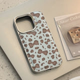 Stylish Bowknot Leopard Print Leather Texture Phone Case For iPhone 11 12 13 14 15 16 Pro Max Shockproof Protective Hard Cover