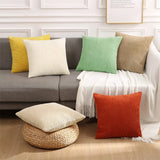 Olanly Corduroy Cushion Cover 45x45 Soft Fluffy Strip Pillow Cover 50x50 Luxury Decorative Home Pillow Case For Sofa Living Room