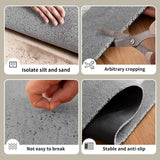 Black & White Geometric Wire Loop Entryway Mat Heavy Duty Non-Slip Door Rug