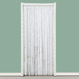 Bedroom Door Curtain French Style Lace Door Drape for Balcony And Bay Window White Girl's Decorative Partition Curtain