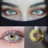 Eyes Color Contacts Colored Contact Lenses Lens Small Pupil Beauty 3 Tones Green 14.2mm 2Pcs 6 Months Half Year Use