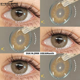 1 Pair Colored Contact Lenses for Eyes Natural Brown Contact Lenses Fashion Lenses Brown Eye Lens Softlenses