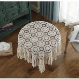 Tassel Table Cover for Dining Table, Lace Tablecloth, Crochet Round Tablecloths, Decorative Cloth, Nordic,Pastoral,Luxury