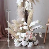 Pampas Grass Rose Table Centerpiece Ball,  Wedding Floral Arrangement，Road Lead, Event Stage, Floor Flower Ball, Window Display