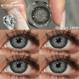 1pair Color Contact Lenses for Eyes Black Lenses Cosmetic Big Eye Lenses Gray Pupils Lens Yearly Natural Eye Contacts