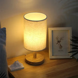 Wooden USB Bedside Night Light, Cylinder Lampshade Desk Lamp, Bedroom Home Decor Lamp, Perfect Birthday