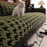 Houndstooth Soft Plush Throws Blankets for Sofa Bohemian Style Jacquard Sofa Cushion Cover Oversized Furniture Protector Blanket