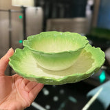 Creative Cartoon Chinese Cabbage Shaped Ceramic Salad Bowl Soup Bowl Family Fruit Snack Plate Kitchen Utensils Accessories
