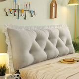 Removable Washable Waist Protection Cushion Washed Cotton Headboard Soft Bag Pillow Bed Sofa Tatami Mat Suitable for All Seasons