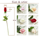 11pcs/Lot Rose Artificial Flowers Real Rose Touch Flowers Home for Decorations Wedding Party or Birthday Bouquet