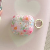 Transparent Oil Painting Flower Shockproof Protector With Keychain For AirPods 1 2 3 4 Case For AirPods Pro 2 Protection Cover