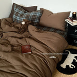 Fre Color Colion Pure Cotton Pleated Four-Piece Set Bedding Quilt Cover Pillowcase Bed eet id Pattern Chinese Sle