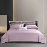 Luxury Butterfly Embroidery 1000TC Egyptian Cotton Bedding Set Duvet Cover, Bed Sheet, Pillowcases, With Elastic Band Bed Sheet