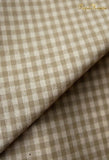 140x50cm Vintage Red Linen Grid Striped Woven Cotton Fabric for Japanese Style Tablecloth Dress Bag Cloth
