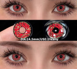 2Pcs Cosplay Colored Contact Lenses Crazy Red Eye Lenses Anime Purple Eyes Contacts Halloween Lenses for Beauty Makeup