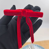 6pcs Red&Green Bow Christmas Napkin Rings Chic Velvet Bowknot for Xmas Dinner Parties Holiday Wedding Home Napkin Holders