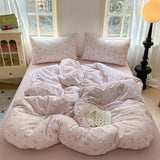 Girls Strawberry Bedding Sets 2026 New Queen Size Bed Sheet Set Duvet Cover Set With Pillowcase No Filling