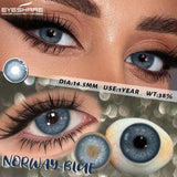 2Pcs Natural Color Contact Lenses Brown Contacts Gray Beautiful Pupils Blue Eye Lenses Yearly Green Beauty Makeup Lens