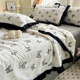 2025 washed cotton air conditioner quilt four-piece summer cool quilt thin double summer quilt core machine washable