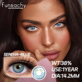 1 Pair Color Contact Eye Color Lenses Makeup Natural Black Lens Cosmetic Brown Eyes Lenses Woman Makeup Beauty Softlens
