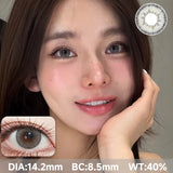 2pcs Half-Year Colored Contacts Big Diameter High Moisture Lenses for Daily Cosplay Role Play Brown Purple Blue Grey S