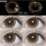2PCS Color Contact Lenses (Pearl Series) Brown Natural Lenses Gray High Quality Eye Contacts 14.5mm Big Pupil Beauty Lense