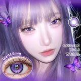 Blue Colored Contact Lenses with Diopter Power 14.5mm Small Pupil Lens for Eyes Beauty