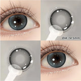 Apple Green Colored Contact Lenses 2pcs Half Year Sandwich Craft Mist Gradient Soft Lens Natural Eyes Look Lens