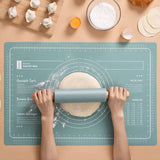 Silicone Measuring Kneading Pad Flour Pad Household Rolling Board Thick Non-slip - Very Suitable for Making Cakes and Bread