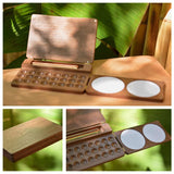 1pcs Portable Wooden Handmade Watercolor Paint Box Empty Box Mini Black Walnut/cherry Paint Palette Painting Supplies