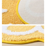 Cute Round Flower Tufting Rug Carpet Soft Plush Tuftted Feet Paid Carpet  Bathroom Anti-slip Doormat Sofa Bedside Rugs