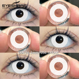 2pcs Cosplay Colored Contact Lenses Anime Cateye White Eye Lenses Halloween Red Makeup Lens Green Color Eyes Contact