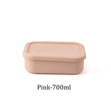 Silicone Bento Lunch Box Microwave Heating Lunch Box Fruit & Vegetable Storage Box Suitable for Students and Office Workers