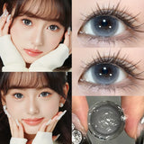 2pcs/pair Yearly Colored Pupils Natural Contact Lenses with Diopters Beauty Purple Korean Lenses Cosmetics Fast Shipping
