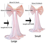 Ikeehome  1pc Giant Pink Bow Party Decoration, Elegant Festival Event Decoration Polyester Pendant Suitable for Weddings and Celebrations