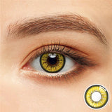 2Pieces Colorcon Color Contact Lenses Yearly Yellow Contact Lenses with Graduation Free Shipping