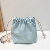 5Pcs Color Drawstring Pouches Portable Gift Blank Bags For DIY Cotton Hemp Bags Jewelry Display Packaging Storage