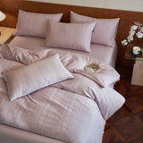 Heavy‑Weave 3D Jacquard Egyptian Cotton Bedding Sets Bed Linens Duvet Cover Set Underwear Solid Color