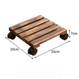 Mobile Flower Rack Flower Holder Bonsai Tray Roller Base Frame with Universal Wheels