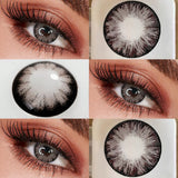 Birkin Brown Natural Colored Contact Lenses Half-Yearly Use Soft Eye Beauty Lens for Daily Makeup Cosmetic Contacts