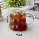 Creative Ins Glass Cup Heat-resistant Tumbler Transparent Tea Juice Milk Coffee Mug Home Water Glasses Cocktail Beer Glasses