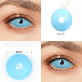 22mm Sclera Lens 2 Pieces Halloween Contact Lenses Cosplay Lens White Lenses Red Mesh Full Eye Crazy Lenses Accessories