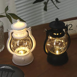 Ins Candle Holders lantern for Table Retro Flameless Kerosene Lamp Desktop Candlestick Chandelier Christmas New Year Home Decor