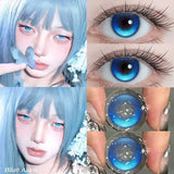 1 Pair Natural Brown Colored Contact Lenses Large Diameter for Fashionable Everyday Eye Enhancements