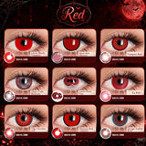 Red Contact Lenses for Eyes Red Color Contact Lenses Makeup Contact Halloween Cosplay Lens Yearly